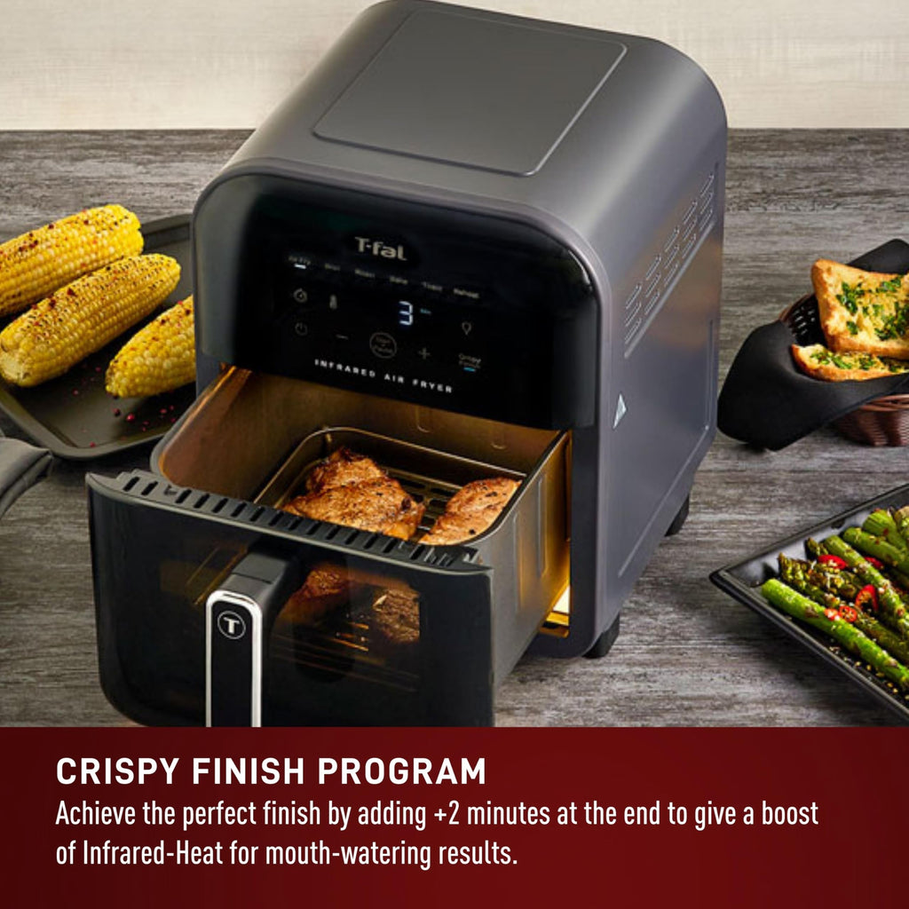Infrared Air Fryer Toaster Oven Combo, 6 Qt Digital Touch Screen, 1550W, Black N8770