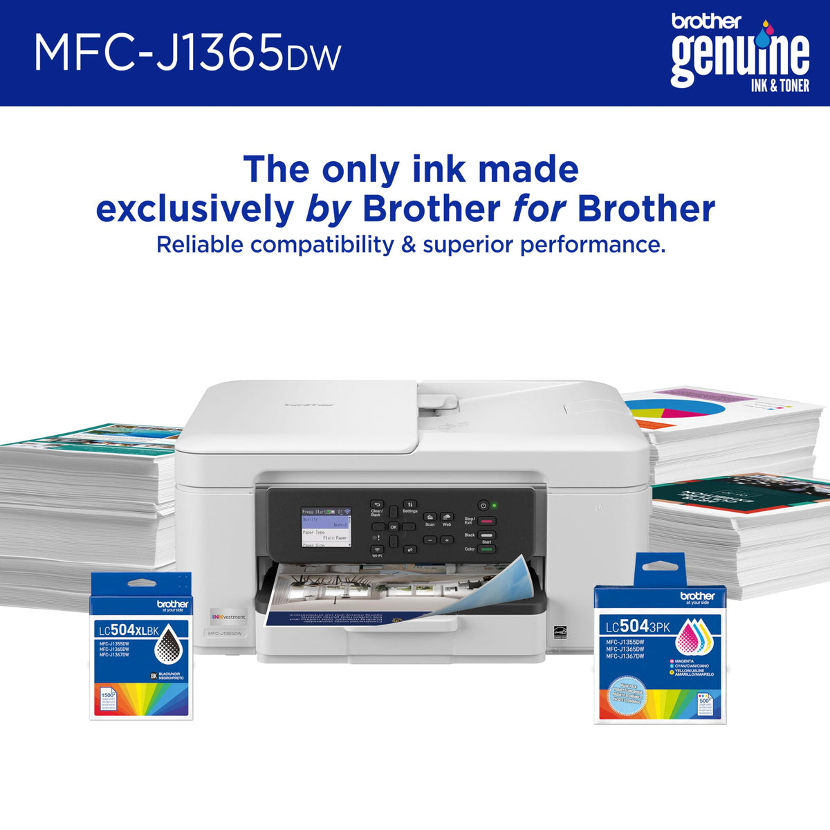 Wireless Color Inkjet All-in-One Printer with Automatic Duplex Printing X31476