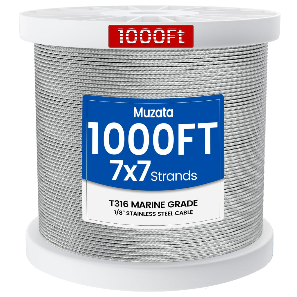 1/8" T316 Stainless Steel Cable Railing Wire Rope H755110