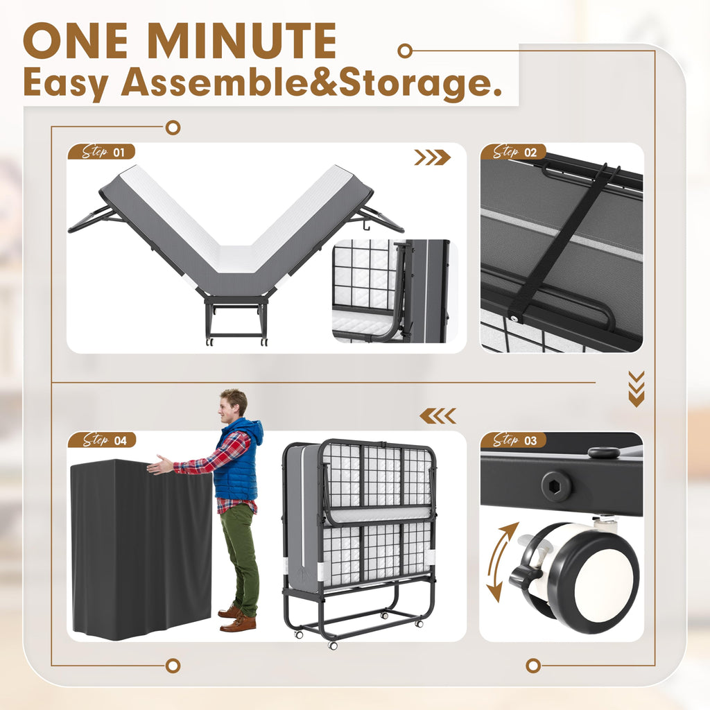 Folding Bed with 5” Mattress R418774