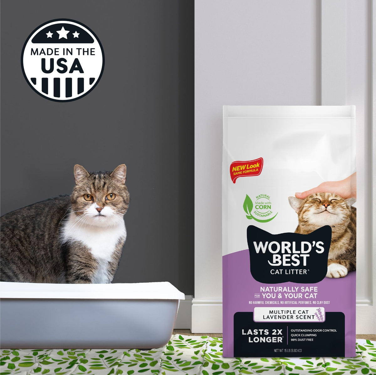 Lavender Cat Litter 15 lb Bag V820