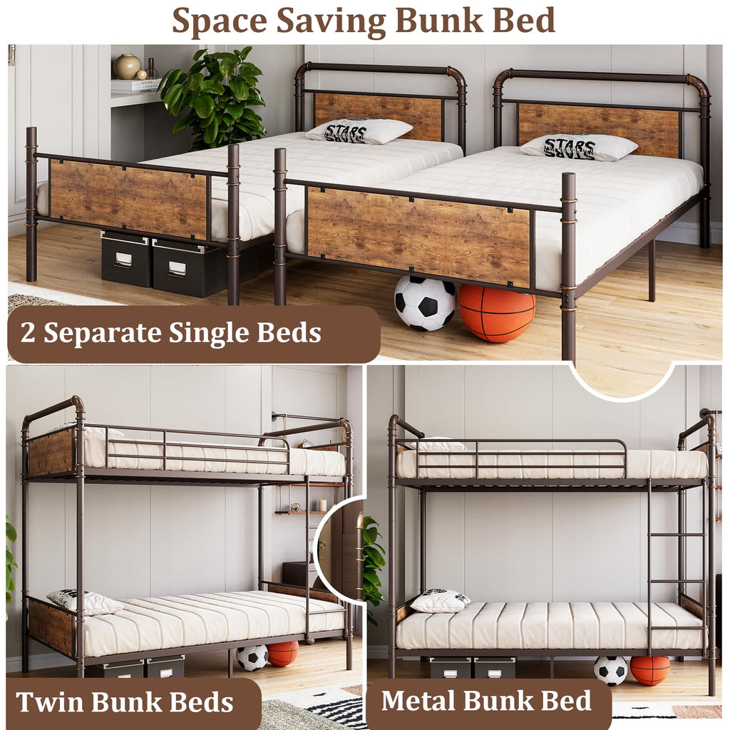 Twin Over Twin Bunk Bed Q568