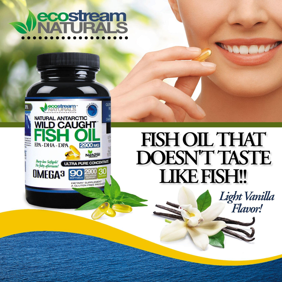 Wild Caught Omega 3 Fish Oil 2,900 MG F784605