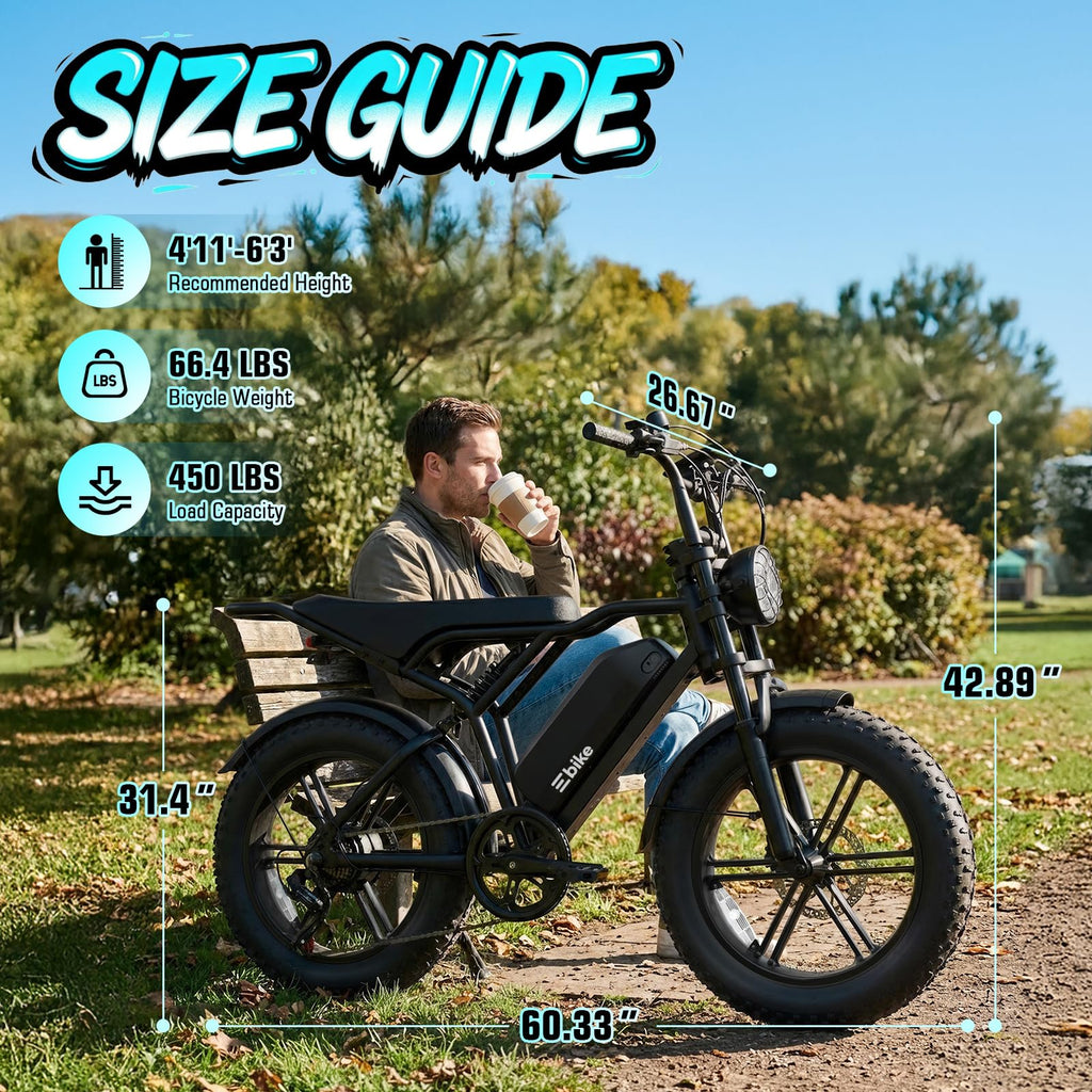 Electric Bike for Adults 48V 15Ah Fat Tire H8890
