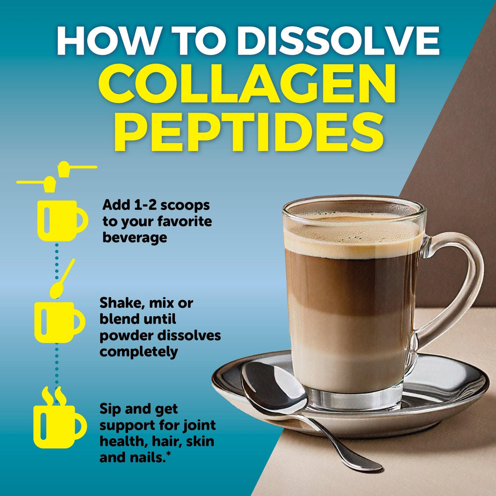 Collagen Peptides Powder - Grass-Fed Hydrolyzed Bovine, Type I & III - 19 g Protein, Unflavored - 1lb S957