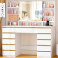 Large Vanity Desk with Sliding Mirror and Jewelry Storage T464