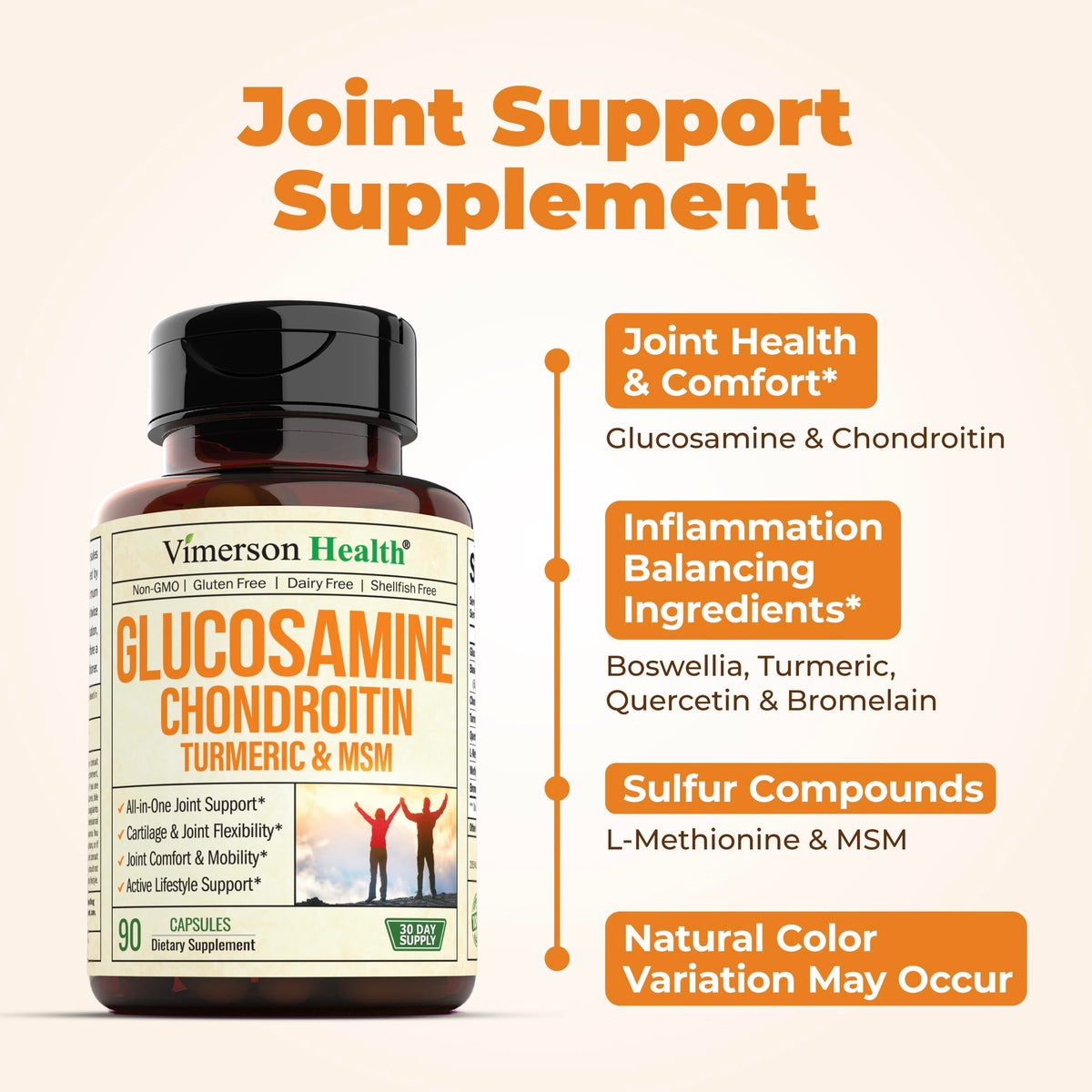 Glucosamine Chondroitin MSM with Turmeric Boswellia & Liver Supplement with Milk Thistle Extract R189650