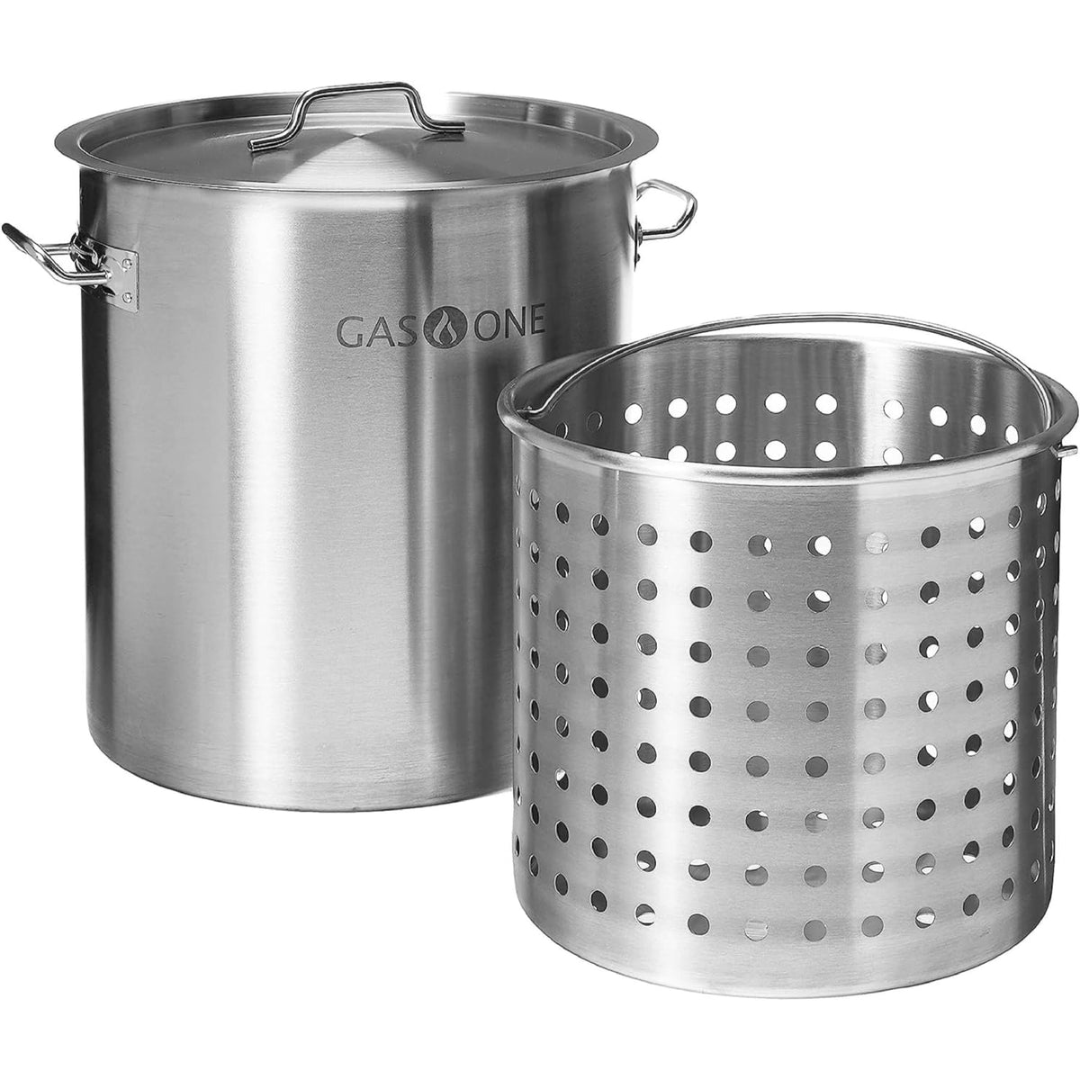 Stainless Steel 36qt Stockpot with Basket and Lid J766