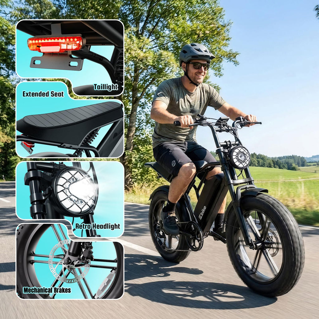 Electric Bike for Adults 48V 15Ah Fat Tire H8890