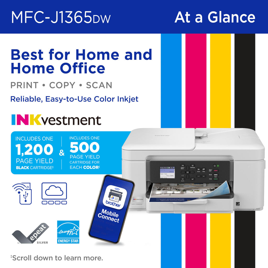 Wireless Color Inkjet All-in-One Printer with Automatic Duplex Printing X31476