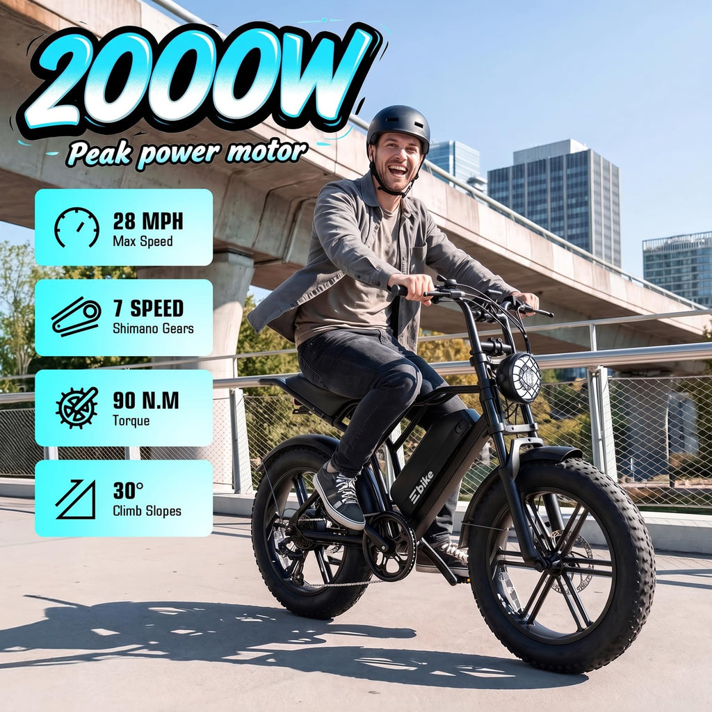 Electric Bike for Adults 48V 15Ah Fat Tire H8890