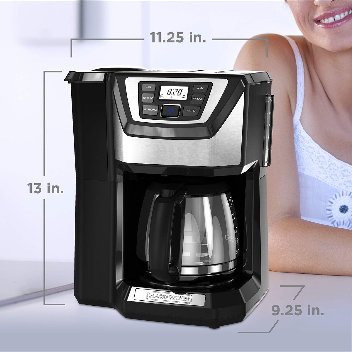 12-Cup Grind and Brew Coffee Maker F2984