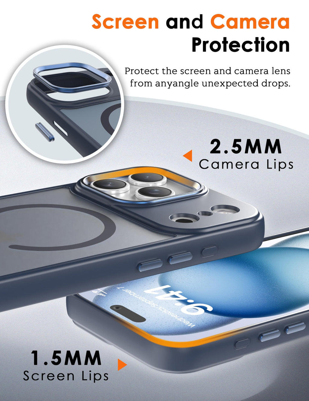 Translucent Matte Slim Thin Shockproof Magnetic Case F2770