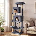 70-inch Multi-Level Cat Tree with Condos and Hammock E1902
