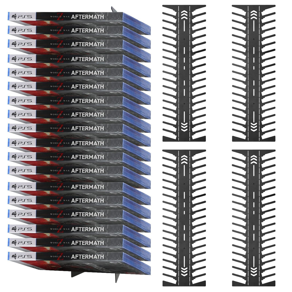 4-Pack Wall Mount Metal DVD Rack Holds 72 Games H923290