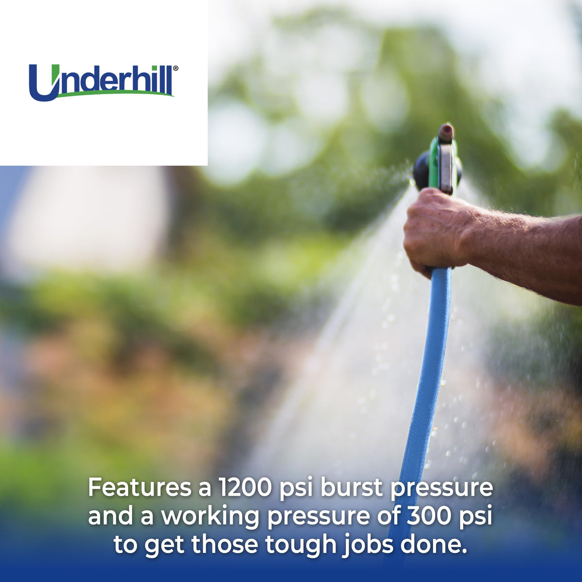 Blue 100 ft Lightweight Flexible Anti-Kink Garden Water Hose O490