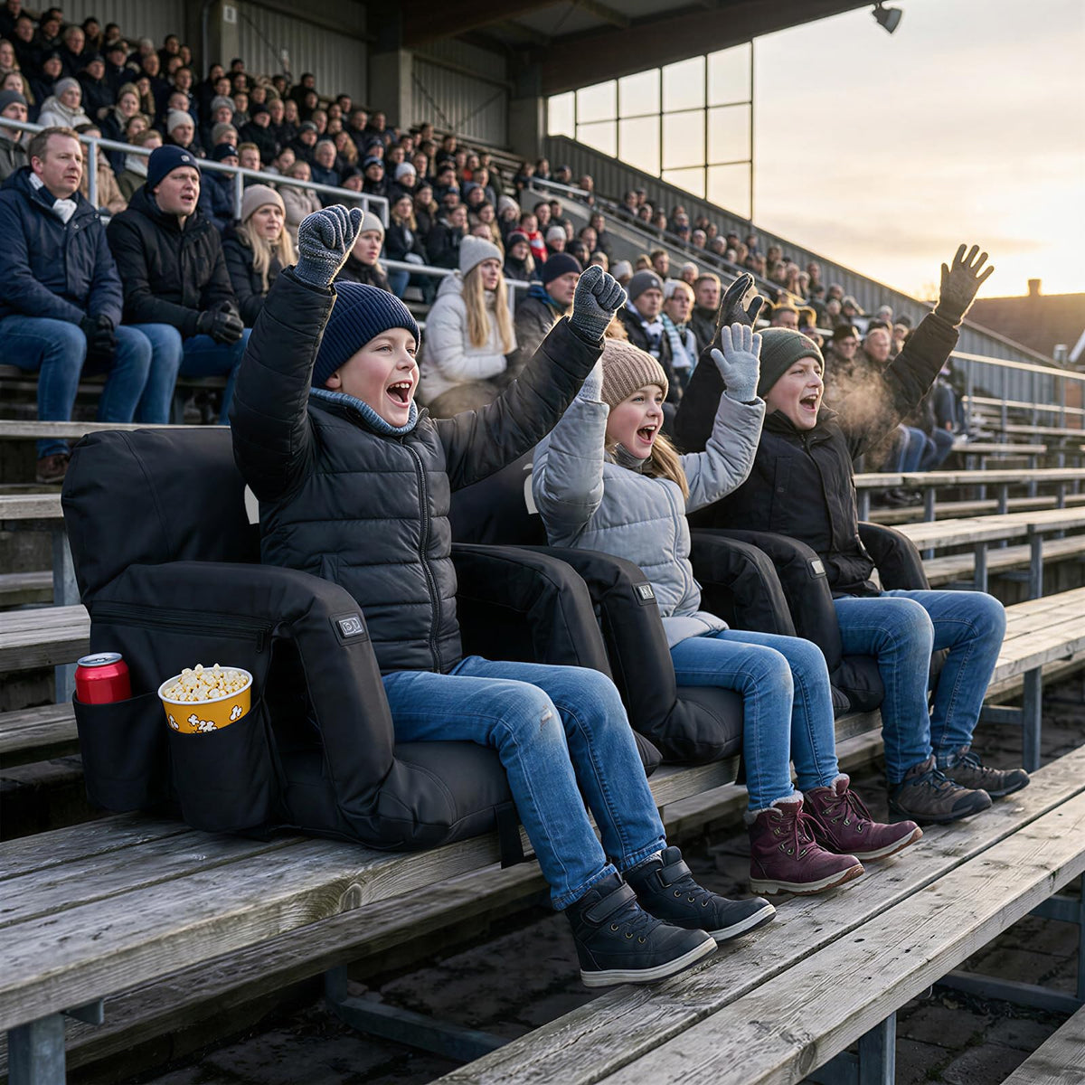 25in Extra Wide Thick Heated Stadium Seats with Back Support J2938