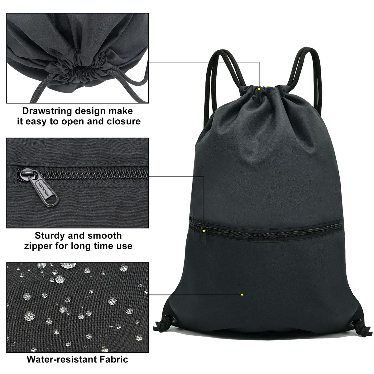 Drawstring Backpack Bag Sport Gym Sackpack A4024