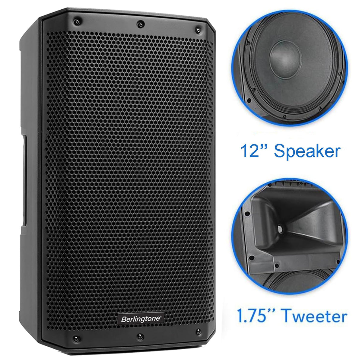 12-Inch Powered PA Speaker with Bluetooth, USB Port, XLR Inputs Q860496