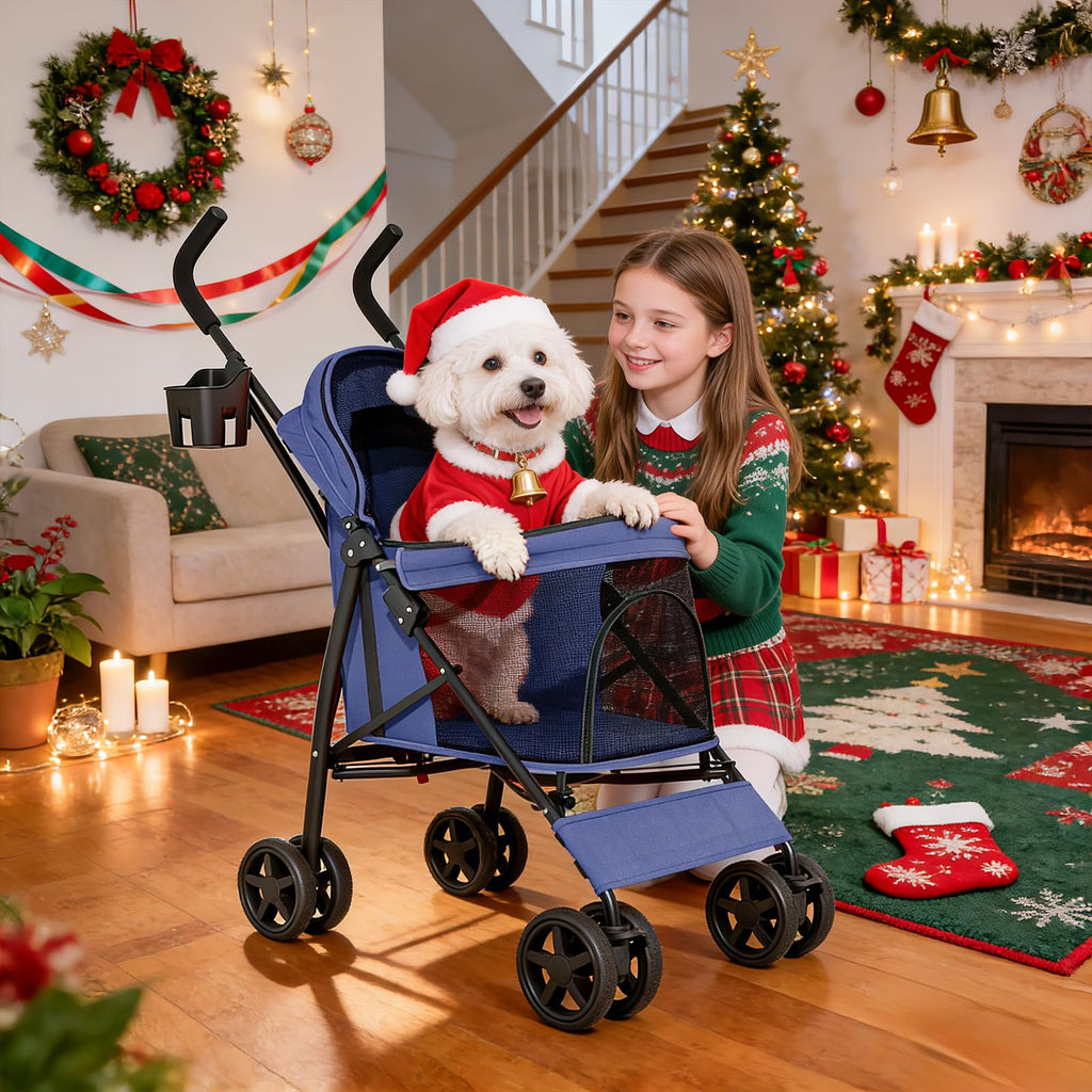 Navy Blue Pet Stroller A7242