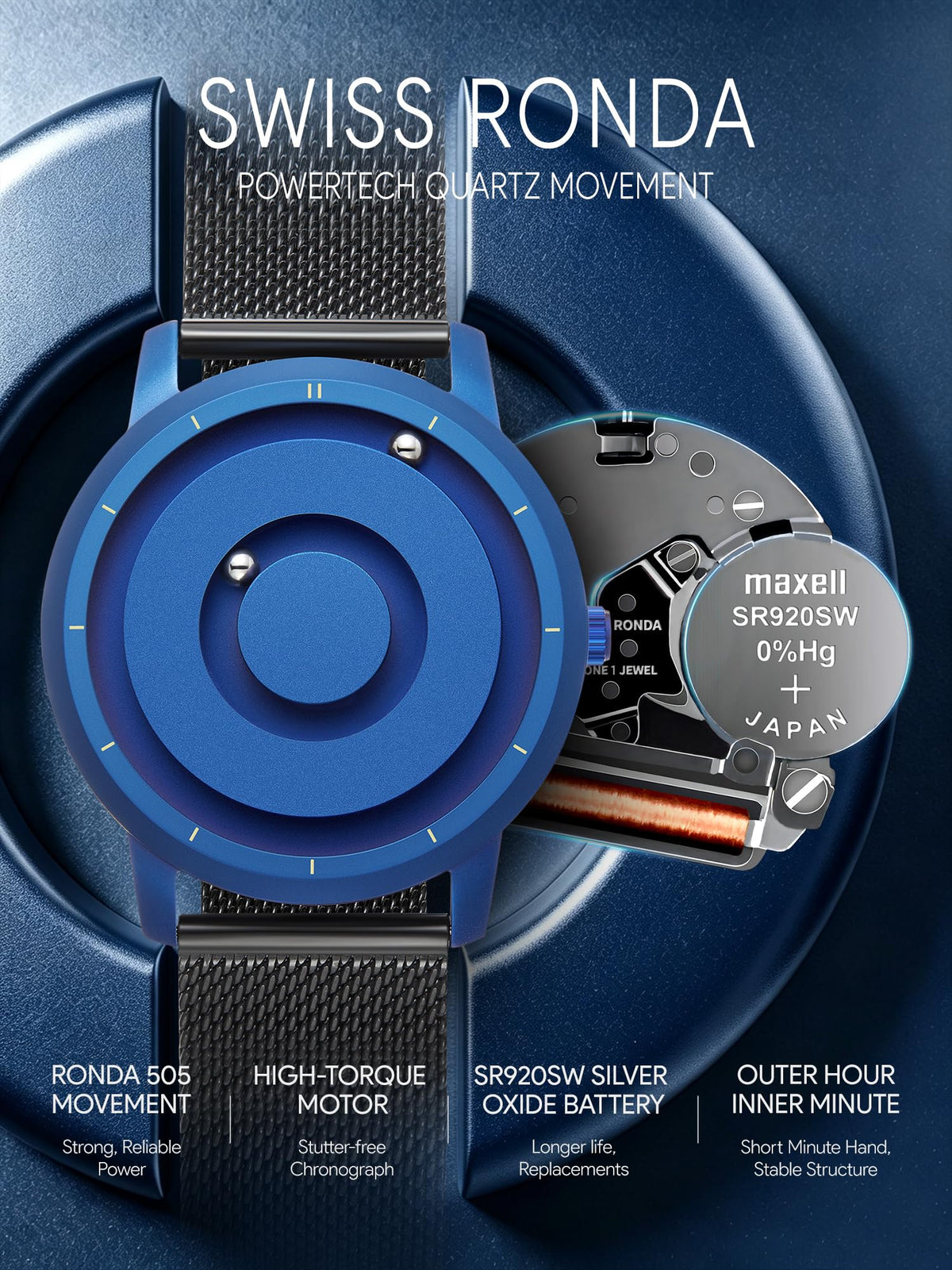 Magnetic Watch Swiss Quartz 5ATM G24204