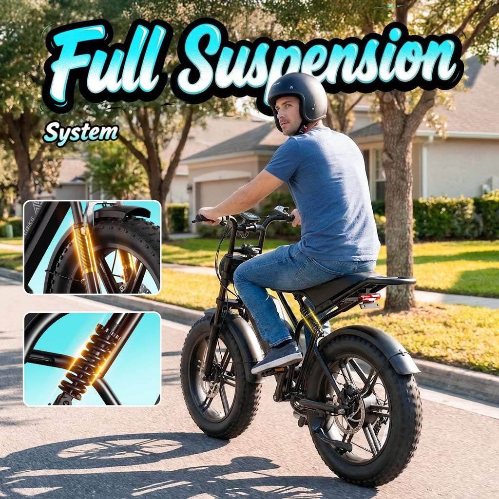 Electric Bike for Adults 48V 15Ah Fat Tire H8890