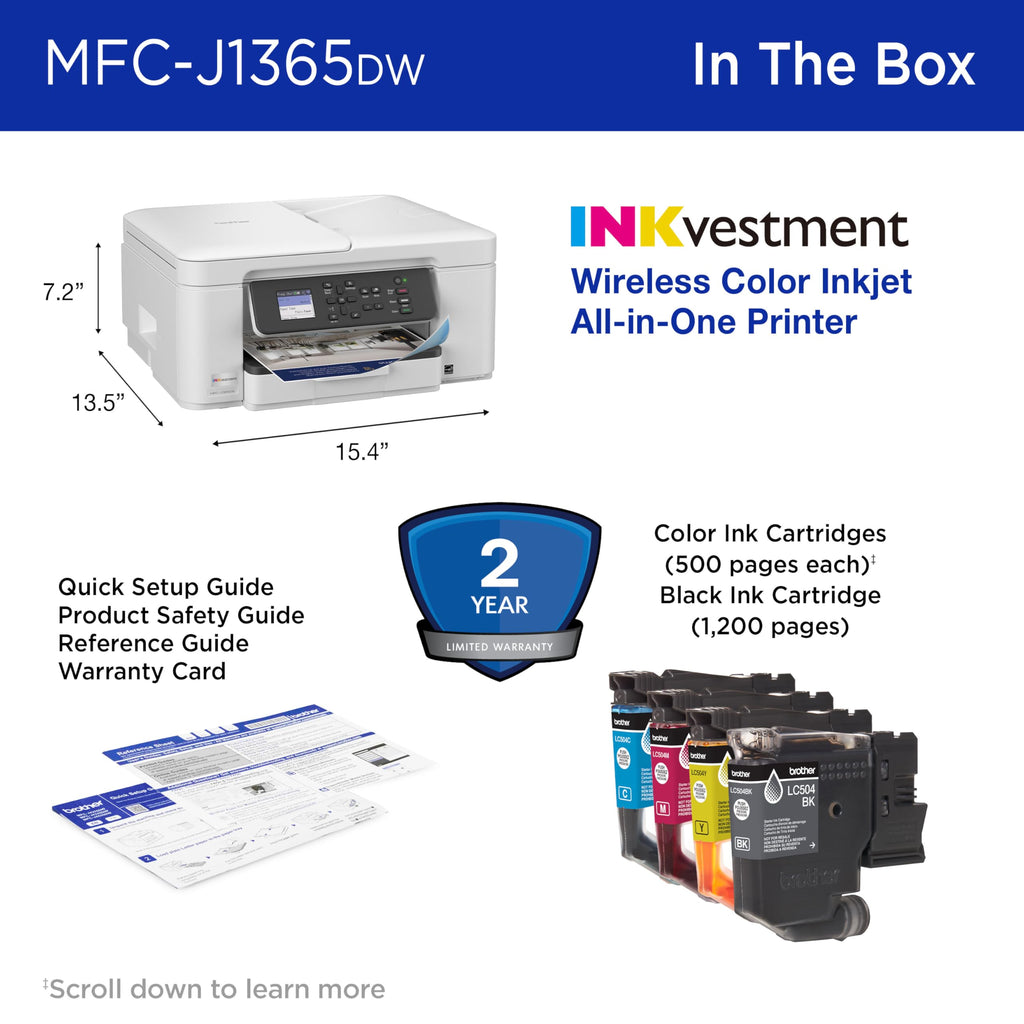 Wireless Color Inkjet All-in-One Printer with Automatic Duplex Printing X31476
