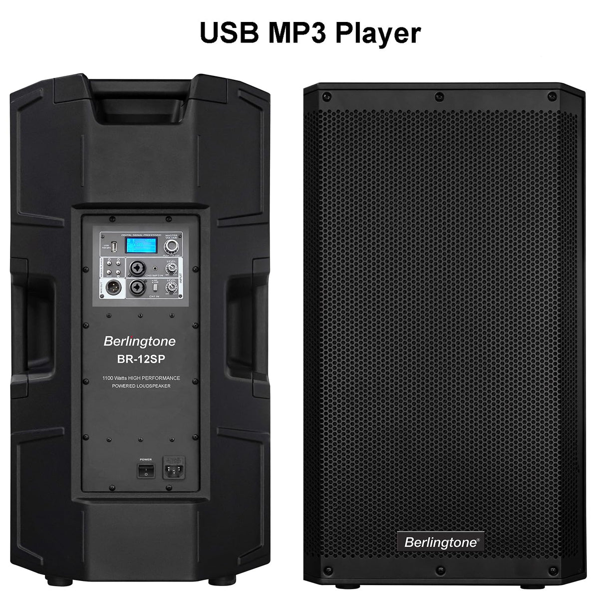 12-Inch Powered PA Speaker with Bluetooth, USB Port, XLR Inputs Q860496