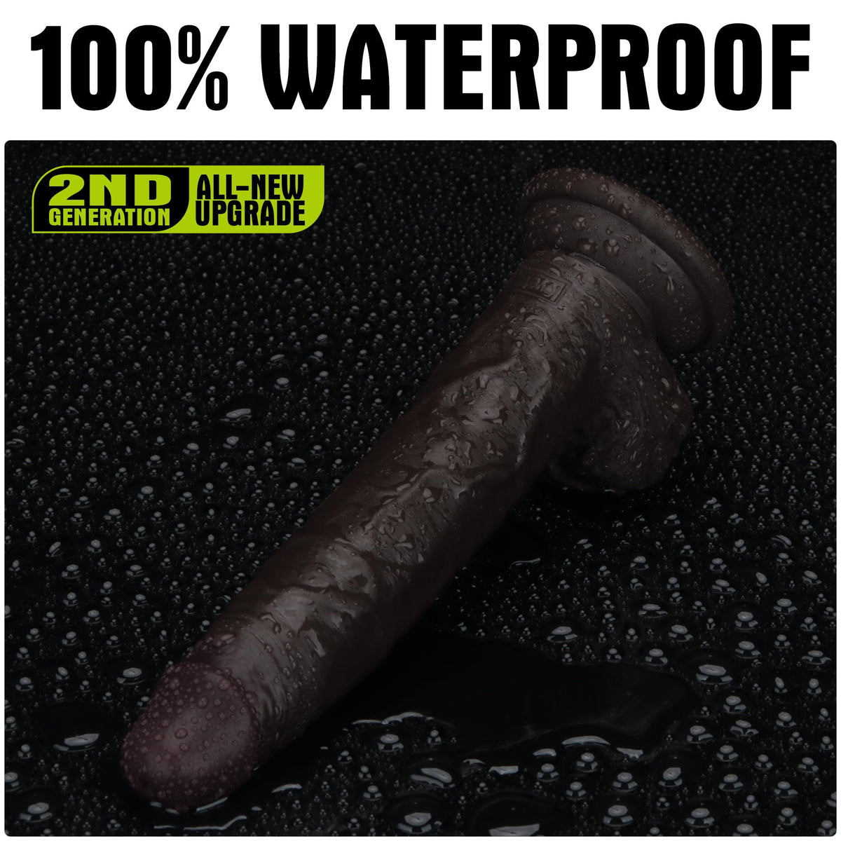 Black 7.5 Inch Dual Density Silicone Dildo C669