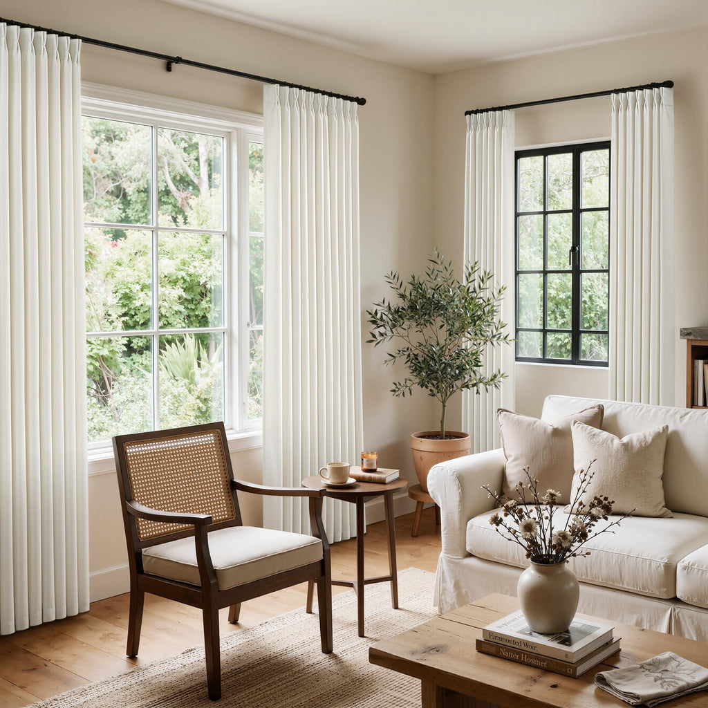 70 Inch Pinch Pleated Semi Sheer Curtains C794