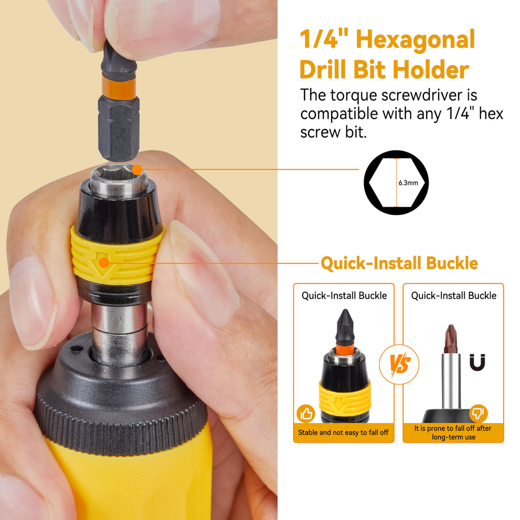 Torque Screwdriver Set 13-Piece 1/4" Drive F6102