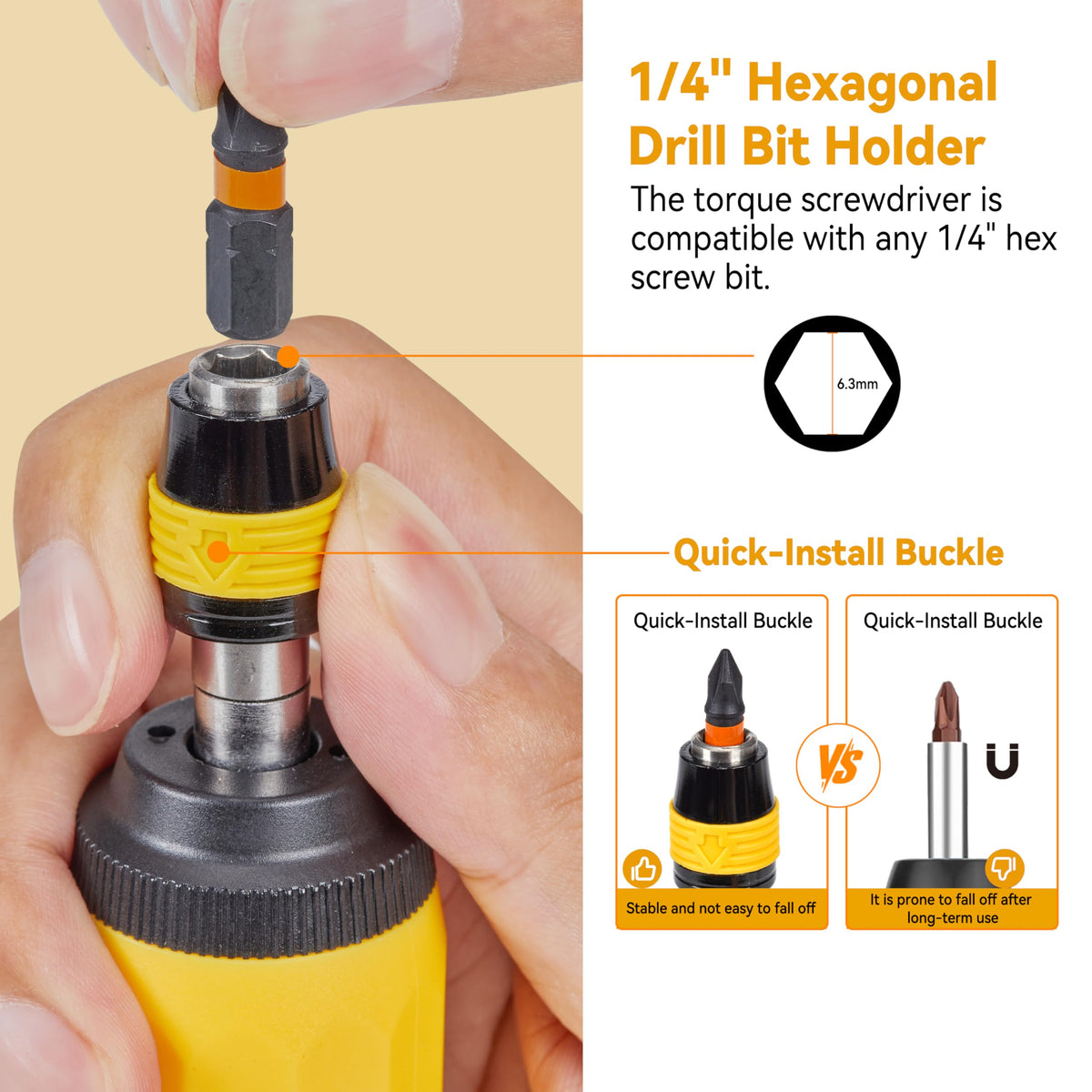 Torque Screwdriver Set 13-Piece 1/4" Drive F6102