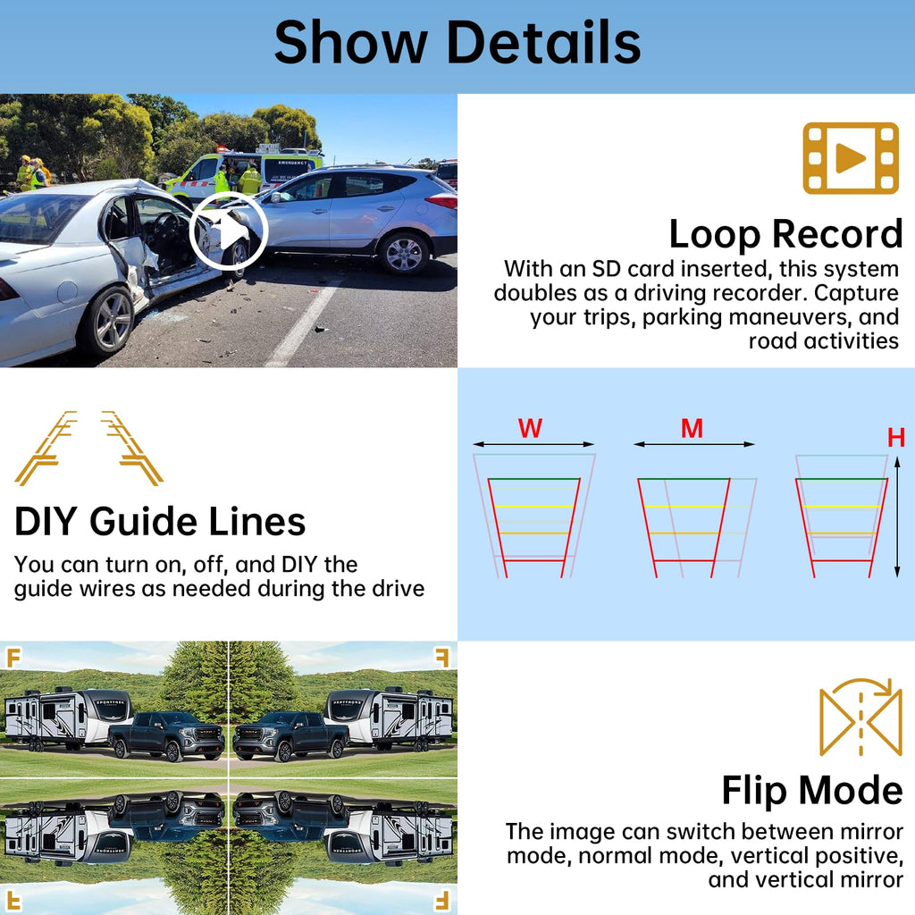 Wireless Backup Camera with 7" 1080P Monitor L40316