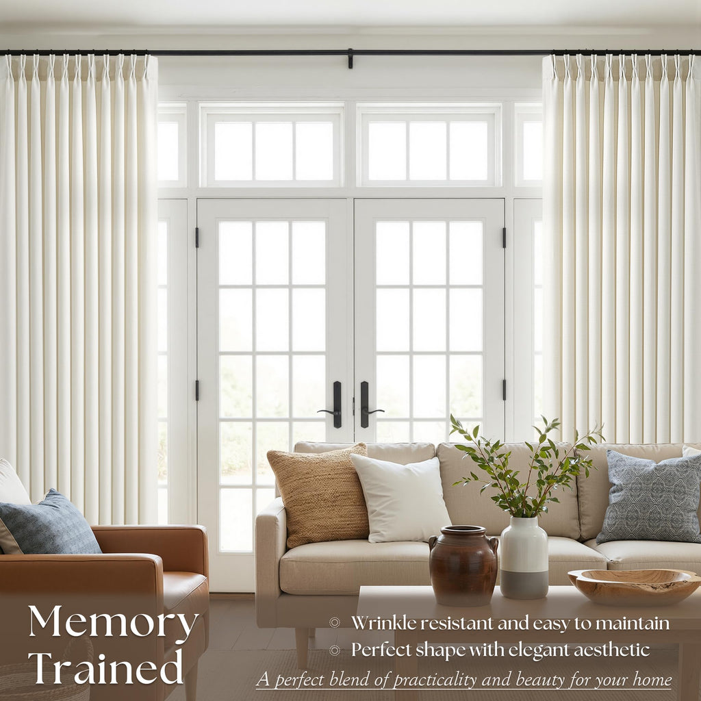 70 Inch Pinch Pleated Semi Sheer Curtains C794