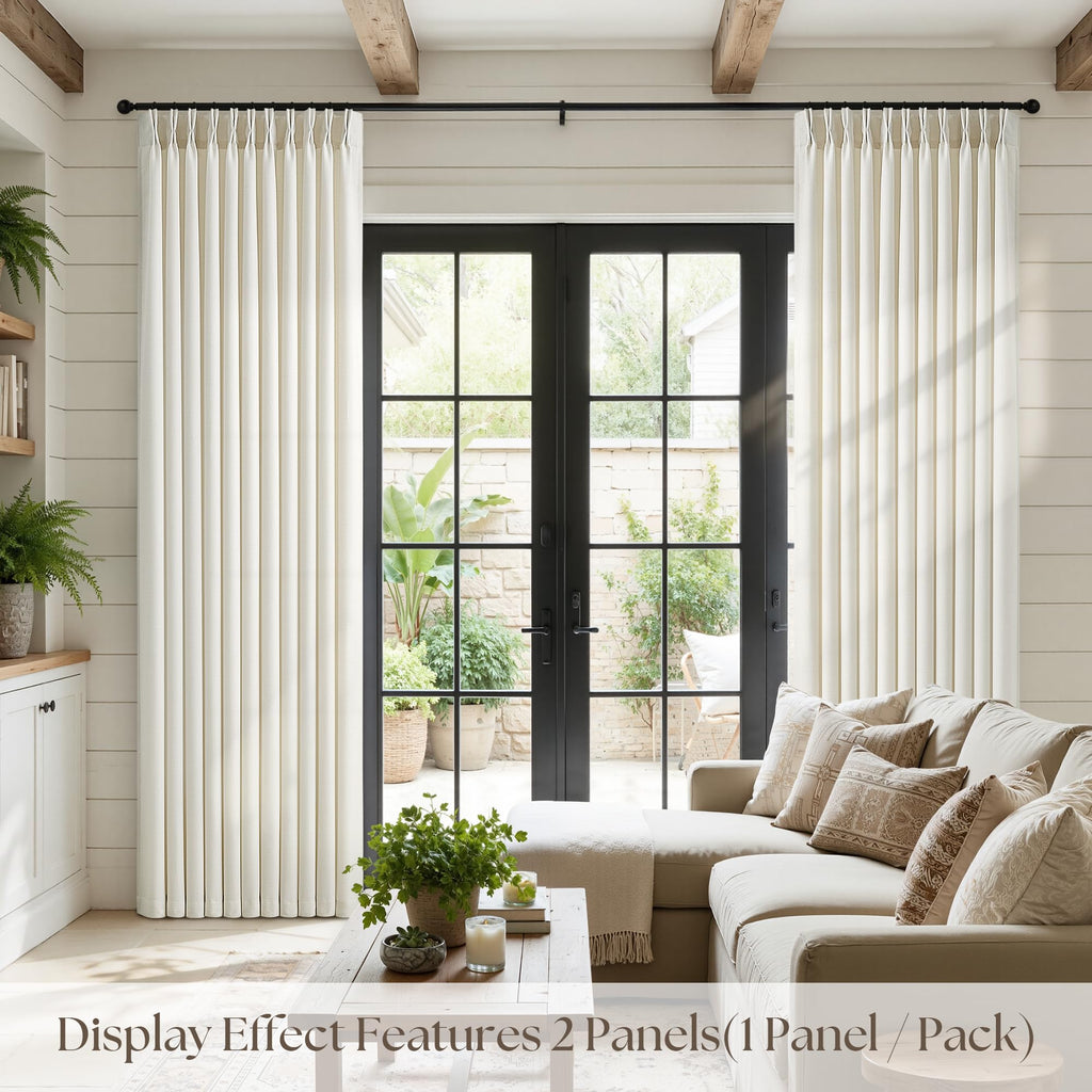 70 Inch Pinch Pleated Semi Sheer Curtains C794