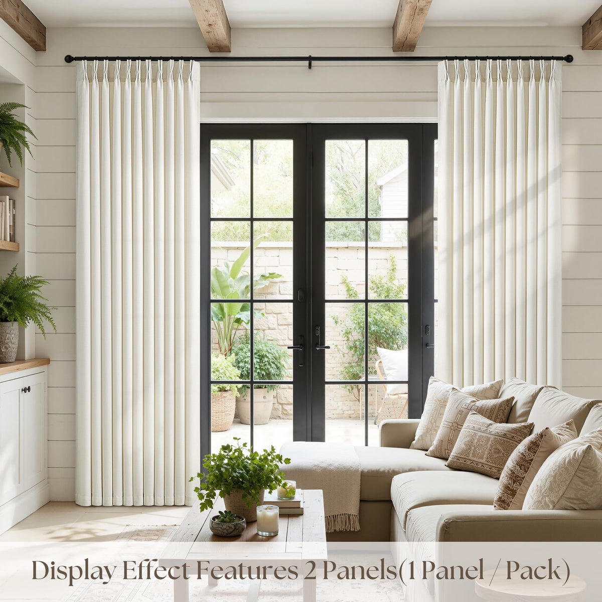 70 Inch Pinch Pleated Semi Sheer Curtains C794
