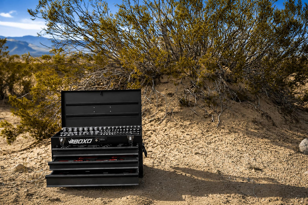 3-Drawer Steel Toolbox with Ball Bearing Drawers M748