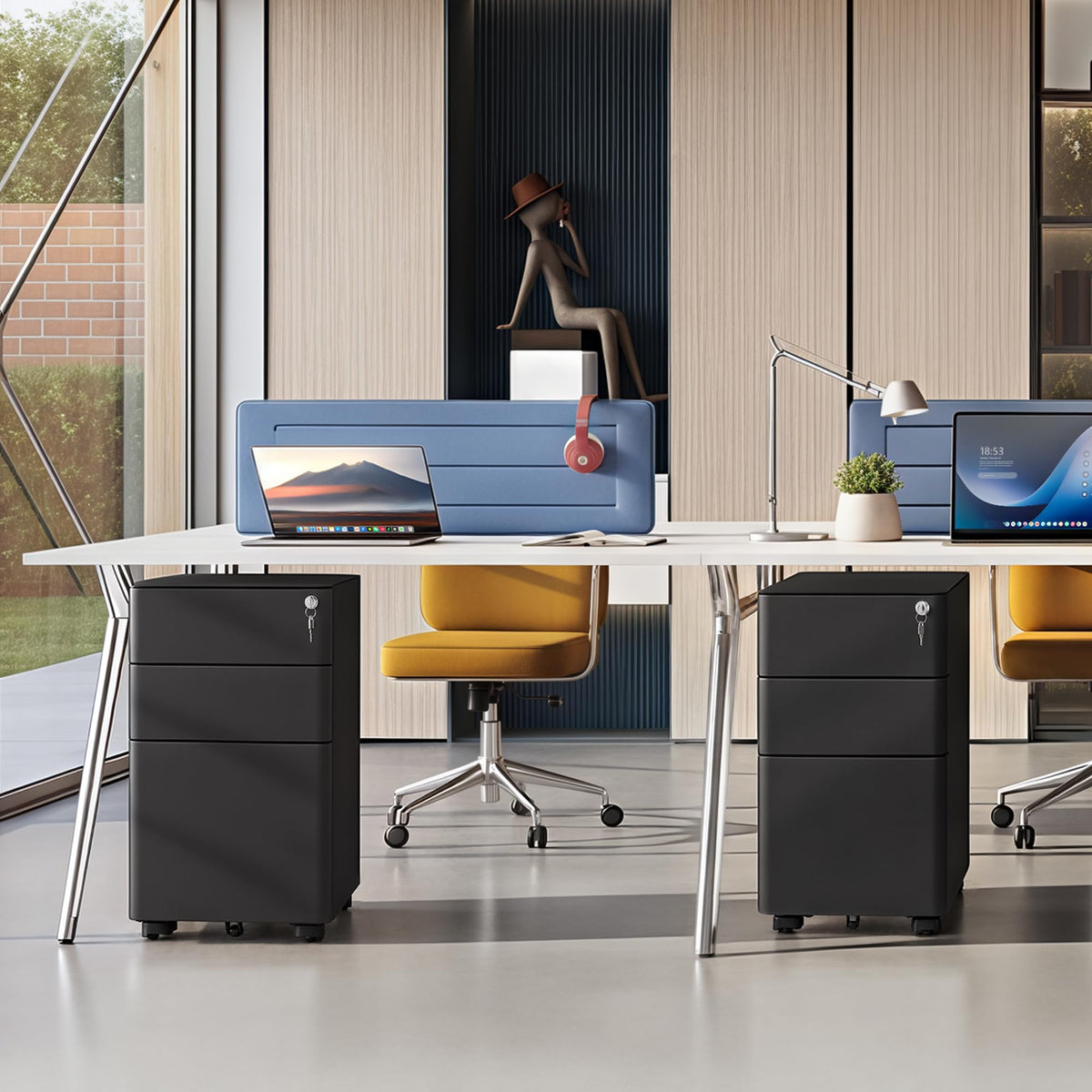 3 Drawer Mobile File Cabinet M374945