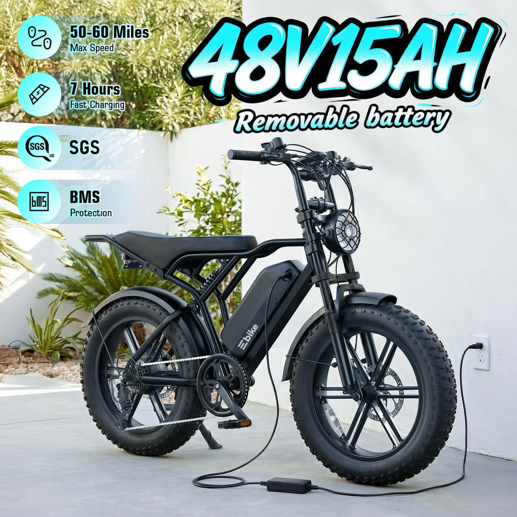 Electric Bike for Adults 48V 15Ah Fat Tire H8890