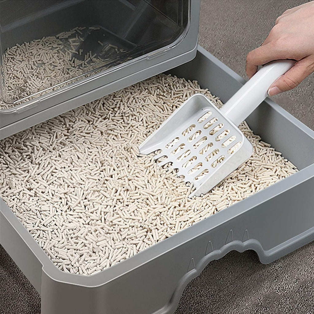 Enclosed Foldable Cat Litter Box with Lid R1149