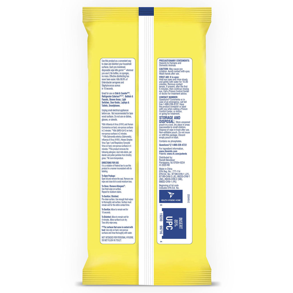 Multi-Surface Antibacterial Cleaning Wipes, Lemon and Lime Blossom, 480 Count C6399