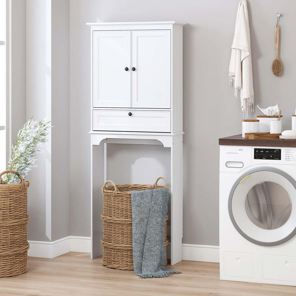 White Over the Toilet Storage Cabinet B267