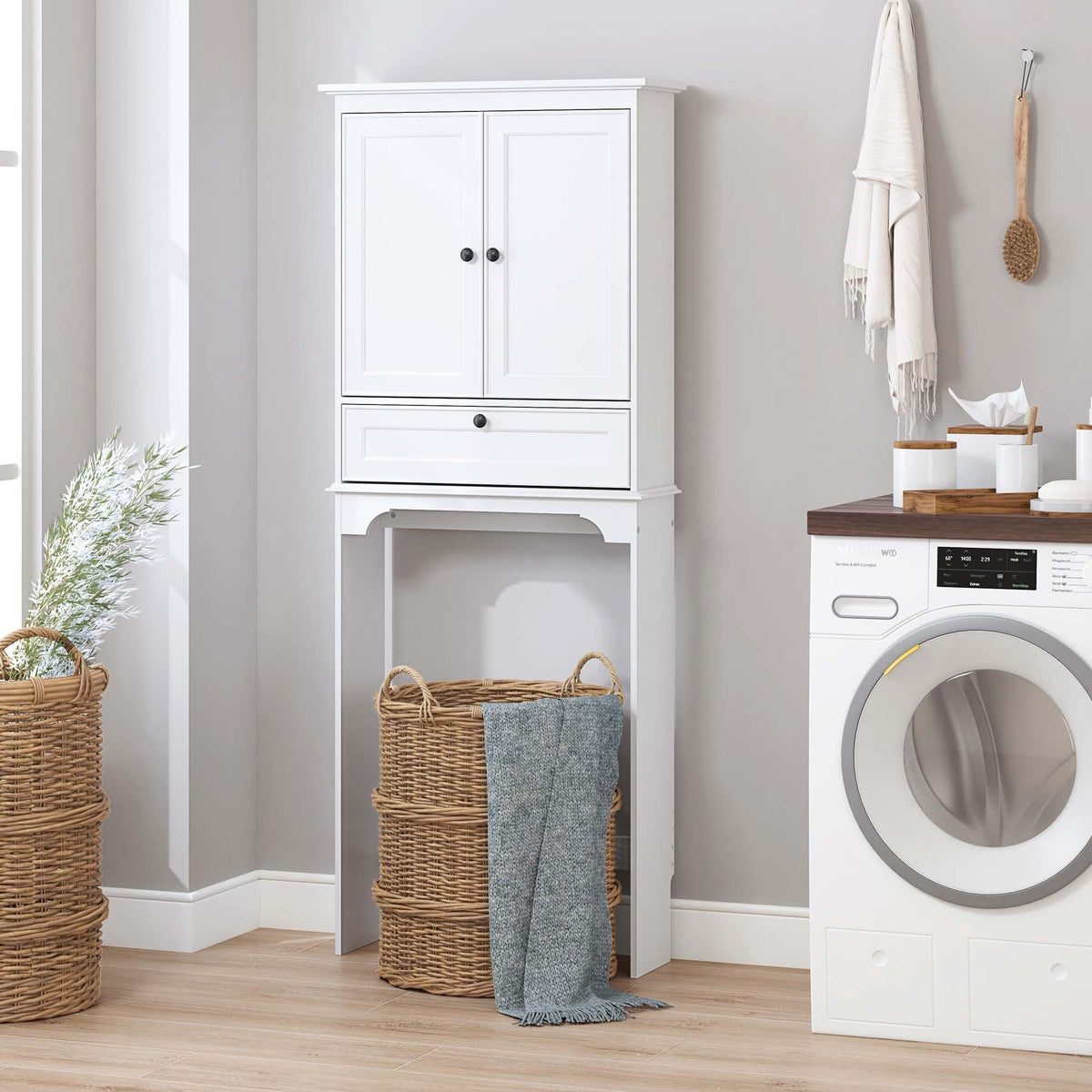 White Over the Toilet Storage Cabinet B267