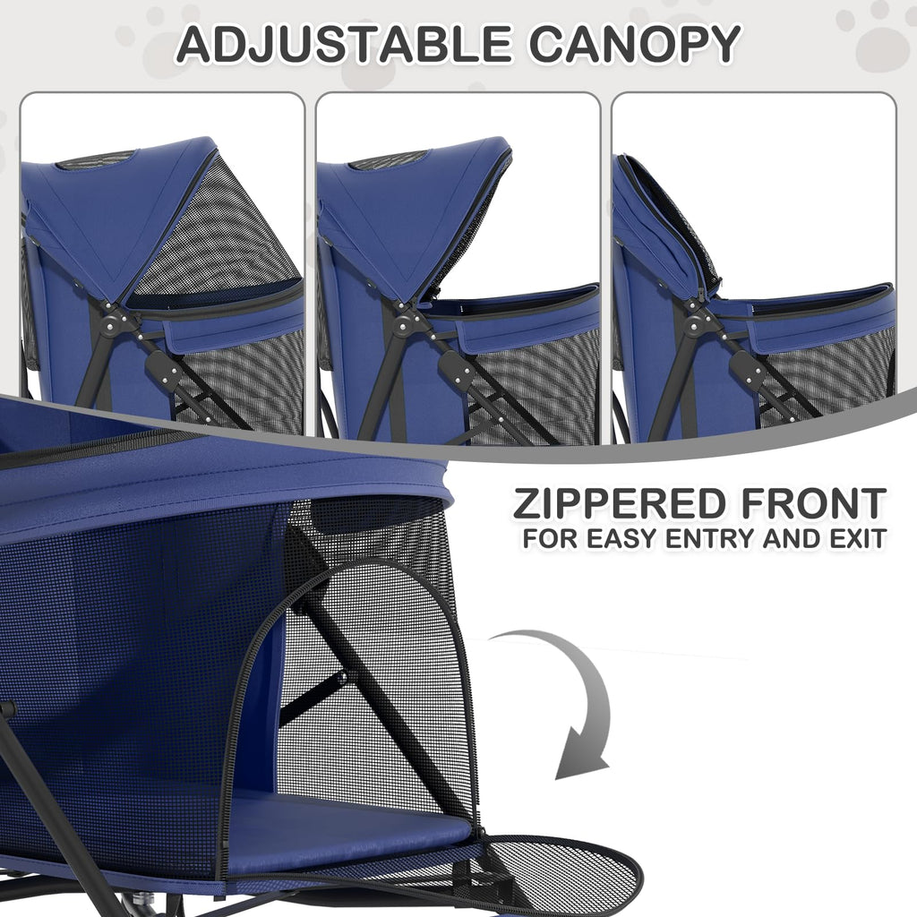 Navy Blue Pet Stroller A7242