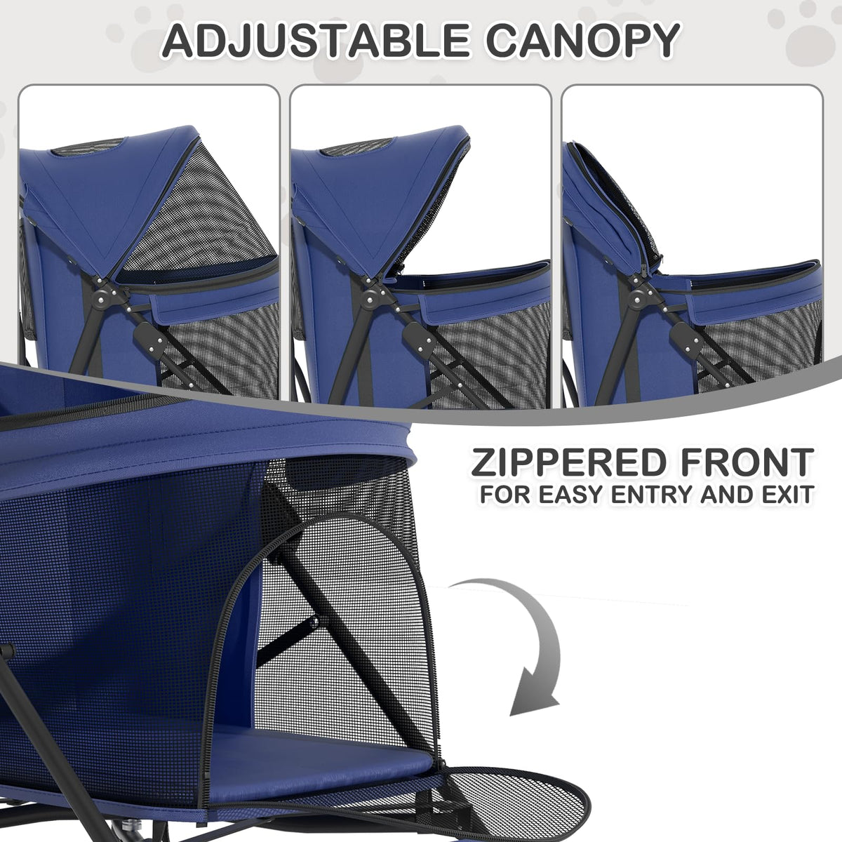 Navy Blue Pet Stroller A7242