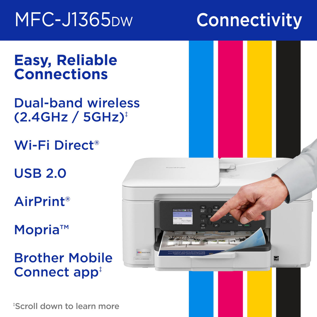 Wireless Color Inkjet All-in-One Printer with Automatic Duplex Printing X31476