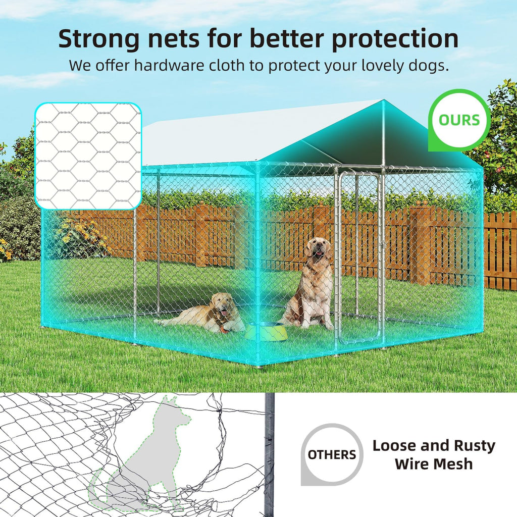 10x10 ft Heavy Duty Outdoor Dog Kennel B468