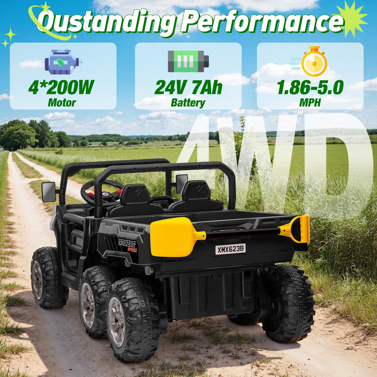 24V 2 Seater Ride on Dump Truck with Remote Control K63592