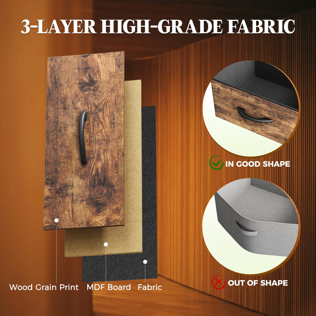 63 Inch Dresser with 10 Fabric Drawers S6454