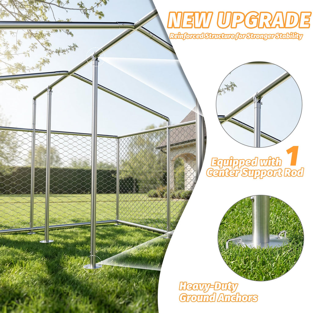 10x10 ft Heavy Duty Outdoor Dog Kennel B468